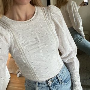 Zara puff sleeve crop top